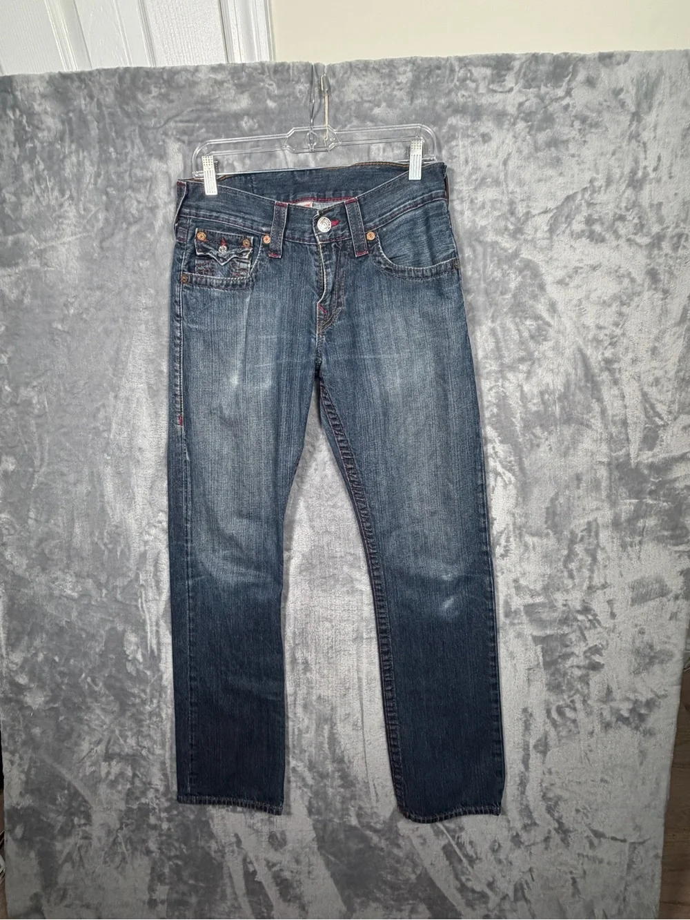 True Religion Men's Straight Leg Jeans - Dark Blue